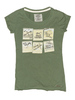 dusty green t-shirt with print - LCKR